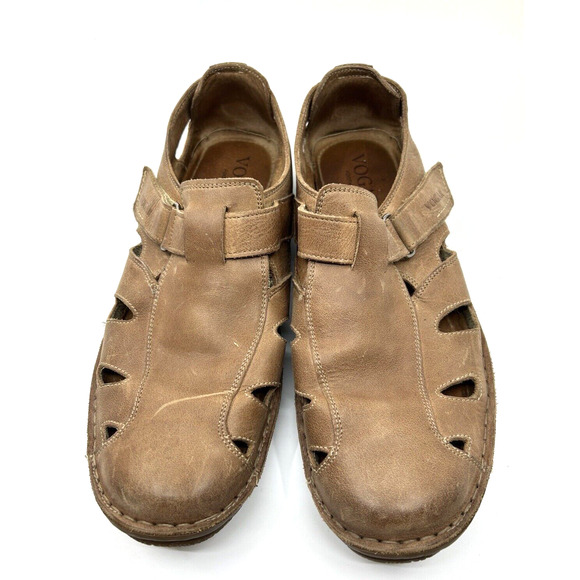 Vogar Men\'s Leather Closed Toe Sandals Size 12/46 Brown Lightweight Comfort main image 2